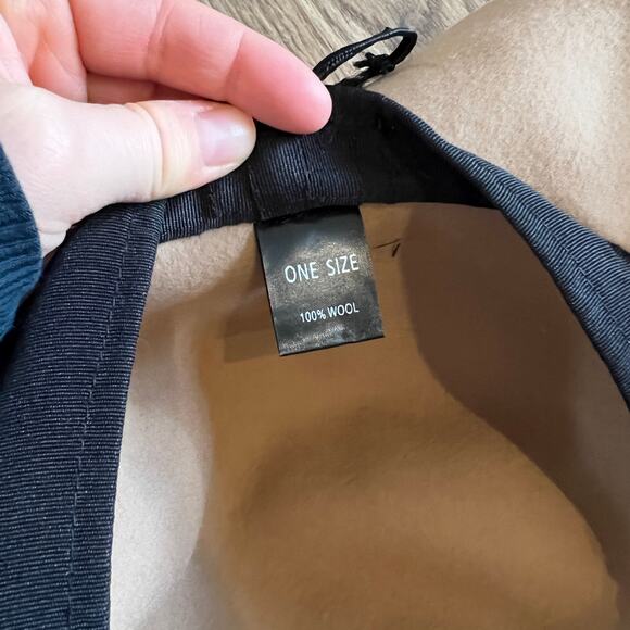 Adora Tan Brown Boho Wool Hat - Picture 3 of 4